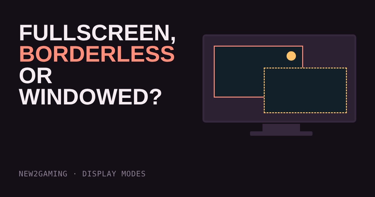 Illustration of a monitor showing a game window and a second overlapping window