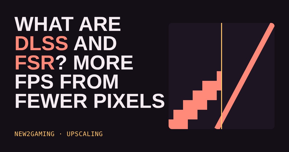 Blocky pixel staircase on the left turning into a smooth diagonal line on the right, showing upscaling